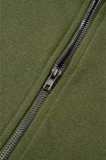 Load image into Gallery viewer, Light Grey Solid Kangaroo Pocket Half Zipper Oversized Hoodie - Fashion Queen
