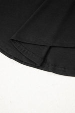 Load image into Gallery viewer, Black Shirred Shoulder Frilled Cuffs Long Sleeve Top
