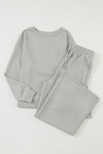 Load image into Gallery viewer, White Ultra Loose Textured 2pcs Slouchy Outfit - Fashion Queen
