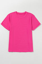 Load image into Gallery viewer, White Casual Plain Crew Neck Tee
