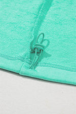Load image into Gallery viewer, Light Grey Solid Kangaroo Pocket Half Zipper Oversized Hoodie - Fashion Queen
