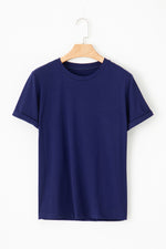Load image into Gallery viewer, White Casual Plain Crew Neck Tee
