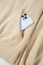 Load image into Gallery viewer, Light Grey Zip-up Stand Neck Kangaroo Pocket Sweatshirt - Fashion Queen
