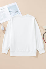 Load image into Gallery viewer, Black Tinsel Game Day Drop Shoulder Graphic Sweatshirt - Fashion Queen
