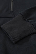 Load image into Gallery viewer, Valerian Quarter Zip Stand Neck Kangaroo Pocket Sweatshirt - Fashion Queen
