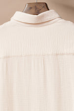 Load image into Gallery viewer, Apricot Crinkled Buttons Maxi Beach Dress with Slits
