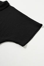 Load image into Gallery viewer, Black Half Button Collared Loose Romper
