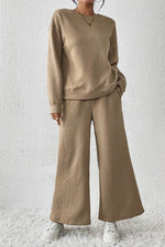 Load image into Gallery viewer, White Ultra Loose Textured 2pcs Slouchy Outfit - Fashion Queen
