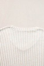 Load image into Gallery viewer, Black Ribbed Knit V Neck Slouchy Two-piece Outfit - Fashion Queen
