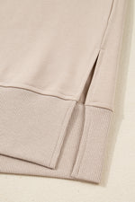 Load image into Gallery viewer, Jet Stream Solid Color Oversize Slit Sweatshirt Ribbed Leggings 2pcs Set
