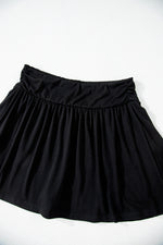 Load image into Gallery viewer, Black Wide Waistband Ruched Skort
