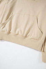 Load image into Gallery viewer, Light Grey Zip-up Stand Neck Kangaroo Pocket Sweatshirt - Fashion Queen
