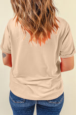 Load image into Gallery viewer, White Casual Plain Crew Neck Tee
