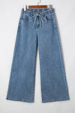 Load image into Gallery viewer, Dusk Blue Medium Wash Super Wide Leg Denim Pants
