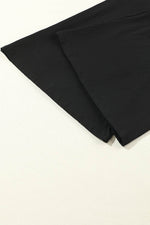 Load image into Gallery viewer, Black Solid Color Ribbed Crop Top Long Pants Set - Fashion Queen
