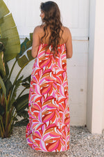 Load image into Gallery viewer, Rose Floral High Low Bandeau Vacay Dress
