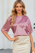 Load image into Gallery viewer, Apricot Chest Pocket Loose Fit T Shirt
