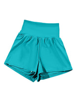 Load image into Gallery viewer, Black Pocketed Wide Waistband Swim Shorts - Fashion Queen
