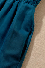 Load image into Gallery viewer, Blue Drawstring Elastic Waist Casual Wide Leg Pants
