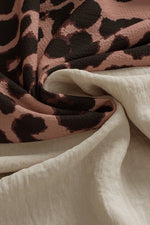 Load image into Gallery viewer, Khaki Leopard Contrast Patchwork Spaghetti Strap Tank Top
