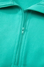 Load image into Gallery viewer, Valerian Quarter Zip Stand Neck Kangaroo Pocket Sweatshirt - Fashion Queen
