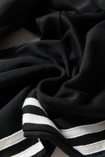 Load image into Gallery viewer, Fiery Red Varsity Striped Detail Crewneck Pullover Elastic Sweatpants 2pcs Outfit
