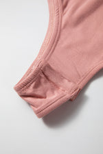 Load image into Gallery viewer, Fushia Plain V neck Long Sleeve Casual Bodysuit

