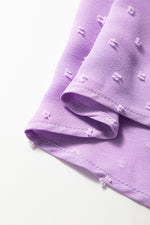 Load image into Gallery viewer, Wisteria Swiss Dot Smocked Frilled Neckline Short Sleeve Plus Size Dress

