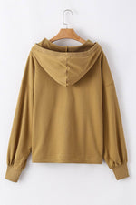 Load image into Gallery viewer, Light Grey Solid Kangaroo Pocket Half Zipper Oversized Hoodie - Fashion Queen
