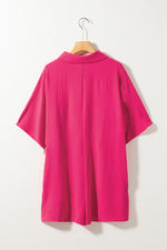 Load image into Gallery viewer, Black Half Button Collared Loose Romper
