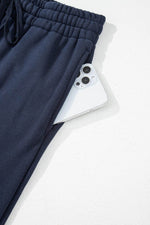 Load image into Gallery viewer, Light Grey Solid Color Fleece Lined Drawstring Waist Casual Pants - Fashion Queen
