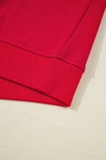 Load image into Gallery viewer, Fiery Red Varsity Striped Detail Crewneck Pullover Elastic Sweatpants 2pcs Outfit
