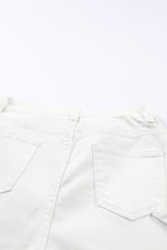 Load image into Gallery viewer, White High Waist Straight Leg Cargo Pants with Pockets
