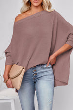 Load image into Gallery viewer, Casual Waffle Knit Eyelet Long Sleeve Blouse - Fashion Queen -  1

