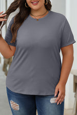 Load image into Gallery viewer, White Casual Plain Crew Neck Tee
