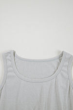 Load image into Gallery viewer, Gray 3 Pcs Crop Tank Top Shorts with Cardigan Lounge Set
