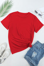 Load image into Gallery viewer, White Casual Plain Crew Neck Tee
