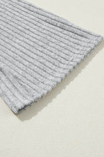 Load image into Gallery viewer, Black Ribbed Knit V Neck Slouchy Two-piece Outfit - Fashion Queen
