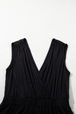 Load image into Gallery viewer, Jungle Green Deep V Pleated Crisscross Wide Leg Backless Jumpsuit
