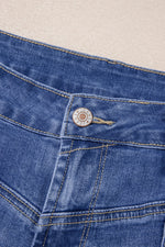 Load image into Gallery viewer, Beau Blue Tailored Center Seam Detail Straight Loose High Rise Jeans
