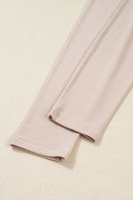 Load image into Gallery viewer, Jet Stream Solid Color Oversize Slit Sweatshirt Ribbed Leggings 2pcs Set
