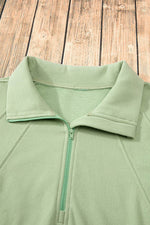 Load image into Gallery viewer, Valerian Quarter Zip Stand Neck Kangaroo Pocket Sweatshirt - Fashion Queen

