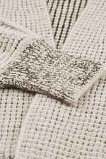 Load image into Gallery viewer, Pink Chunky Waffle Knit Oversized Collar Cardigan - Fashion Queen
