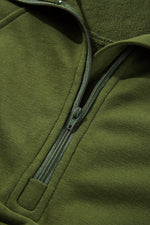 Load image into Gallery viewer, Valerian Quarter Zip Stand Neck Kangaroo Pocket Sweatshirt - Fashion Queen
