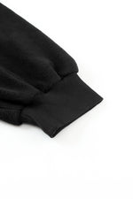 Load image into Gallery viewer, Black Flap Pocket Drawstring Hood Zip Up Jacket
