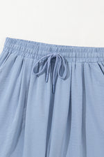 Load image into Gallery viewer, Myosotis Drawstring Elastic Waistband Pleated Loose Pants
