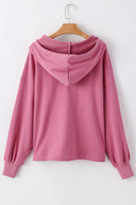 Load image into Gallery viewer, Light Grey Solid Kangaroo Pocket Half Zipper Oversized Hoodie - Fashion Queen
