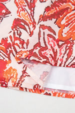 Load image into Gallery viewer, Red Vintage Floral Ruffle Sleeve V Neck Blouse
