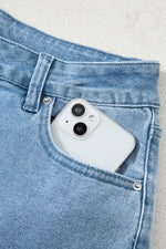 Load image into Gallery viewer, Peach Blossom Acid Washed High Rise Cropped Wide Leg Jeans
