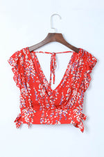 Load image into Gallery viewer, Black Multicolor Floral Ruffled Crop Top and Maxi Skirt Set - Fashion Queen
